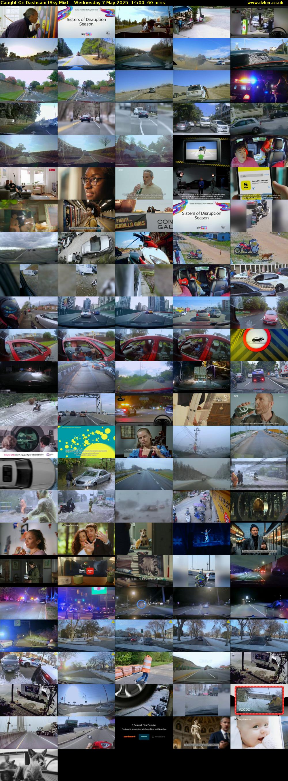 Caught On Dashcam (Sky Mix) Wednesday 7 May 2025 14:00 - 15:00