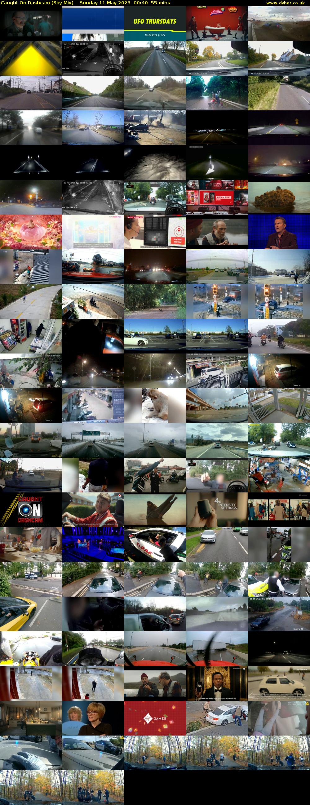 Caught On Dashcam (Sky Mix) Sunday 11 May 2025 00:40 - 01:35