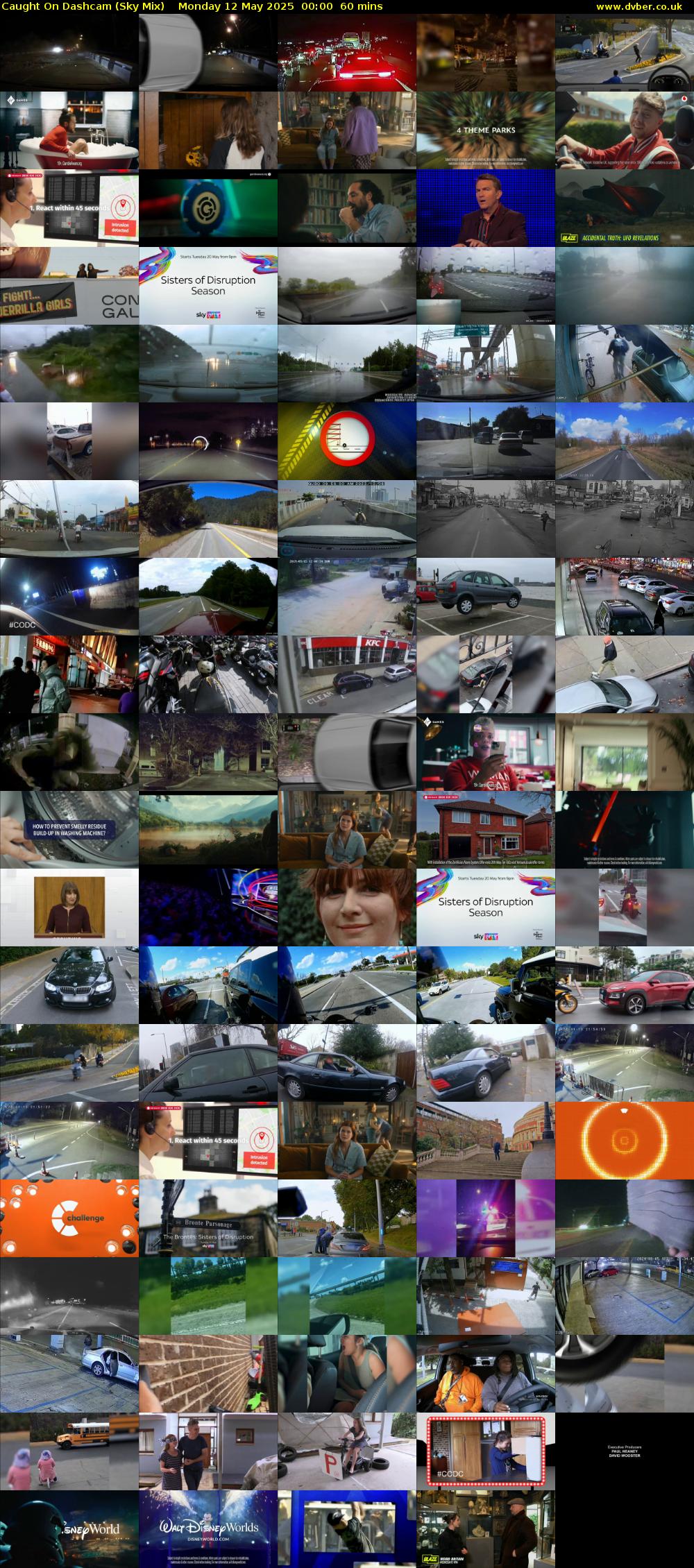 Caught On Dashcam (Sky Mix) Monday 12 May 2025 00:00 - 01:00