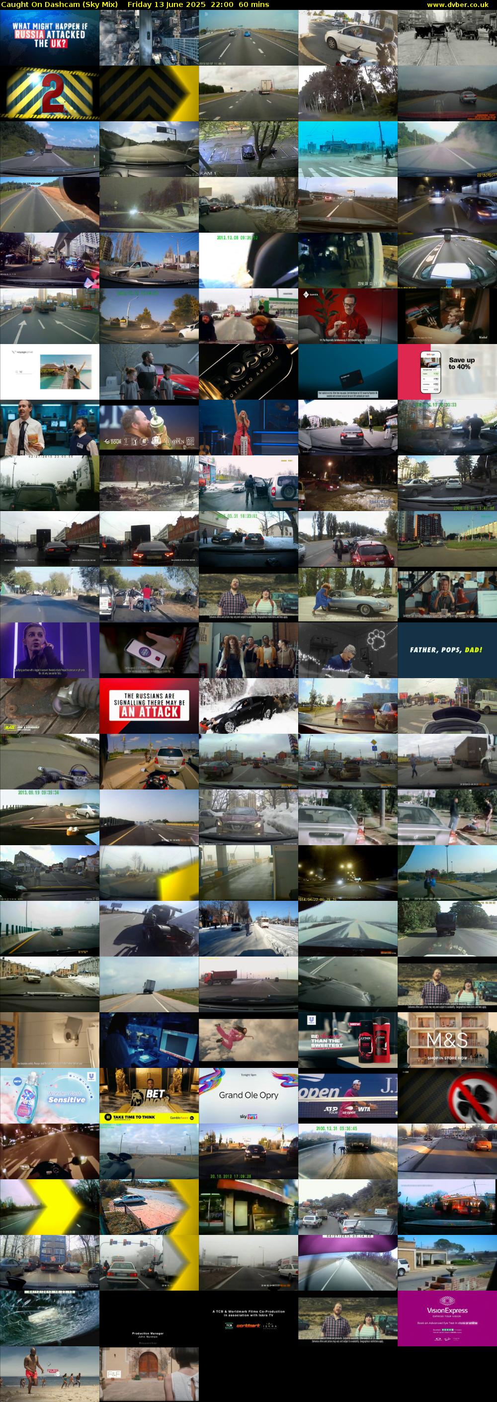 Caught On Dashcam (Sky Mix) Friday 13 June 2025 22:00 - 23:00