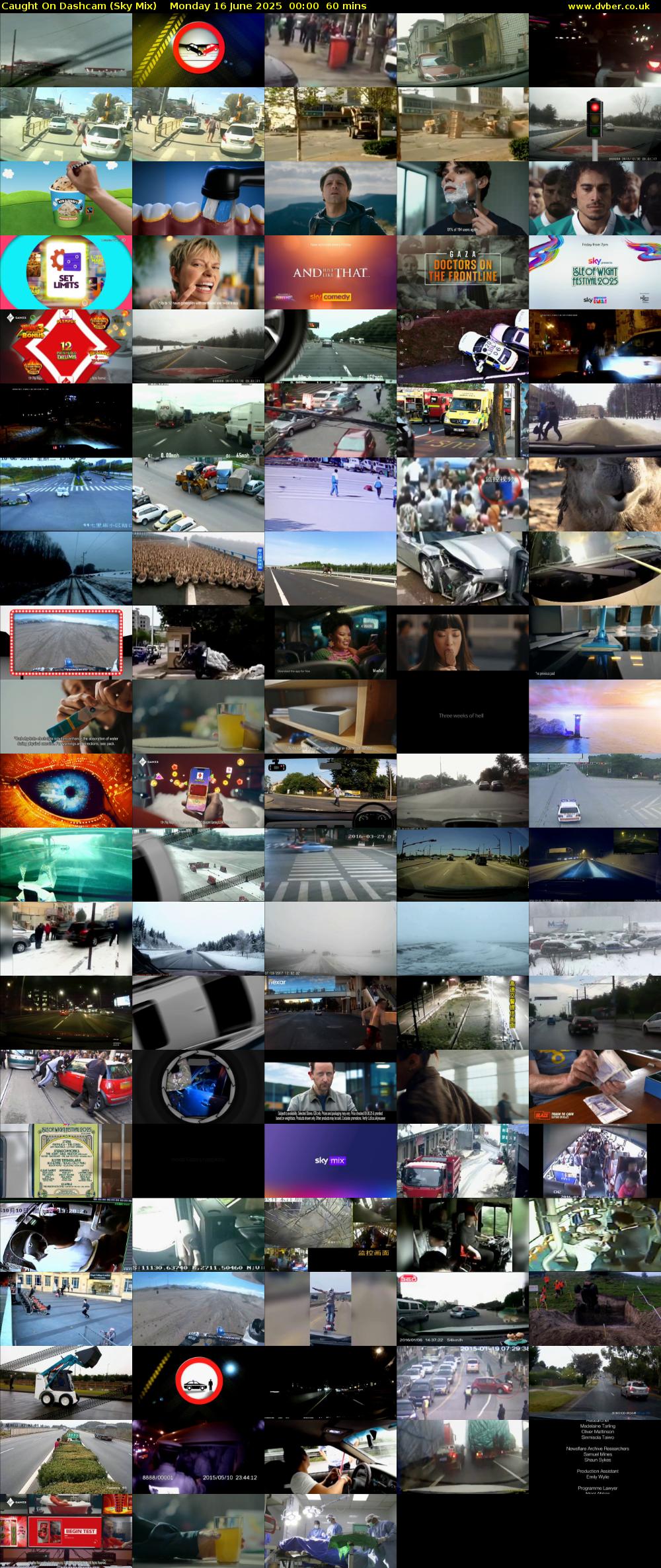 Caught On Dashcam (Sky Mix) Monday 16 June 2025 00:00 - 01:00
