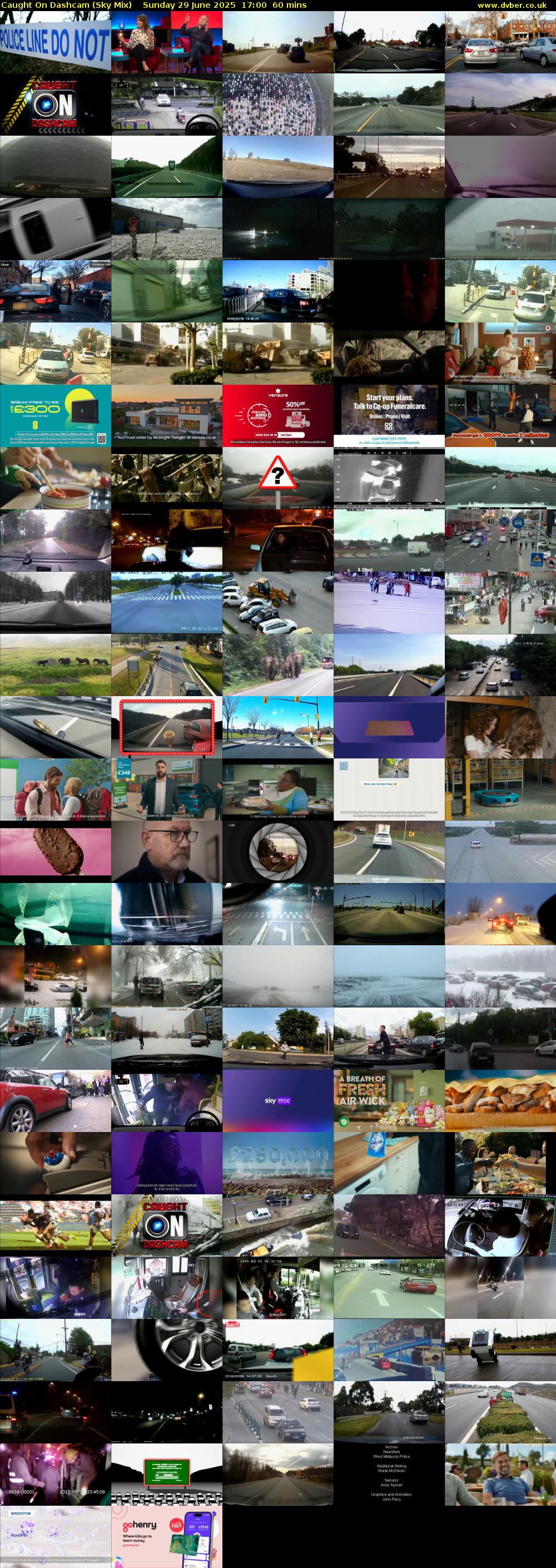 Caught On Dashcam (Sky Mix) Sunday 29 June 2025 17:00 - 18:00