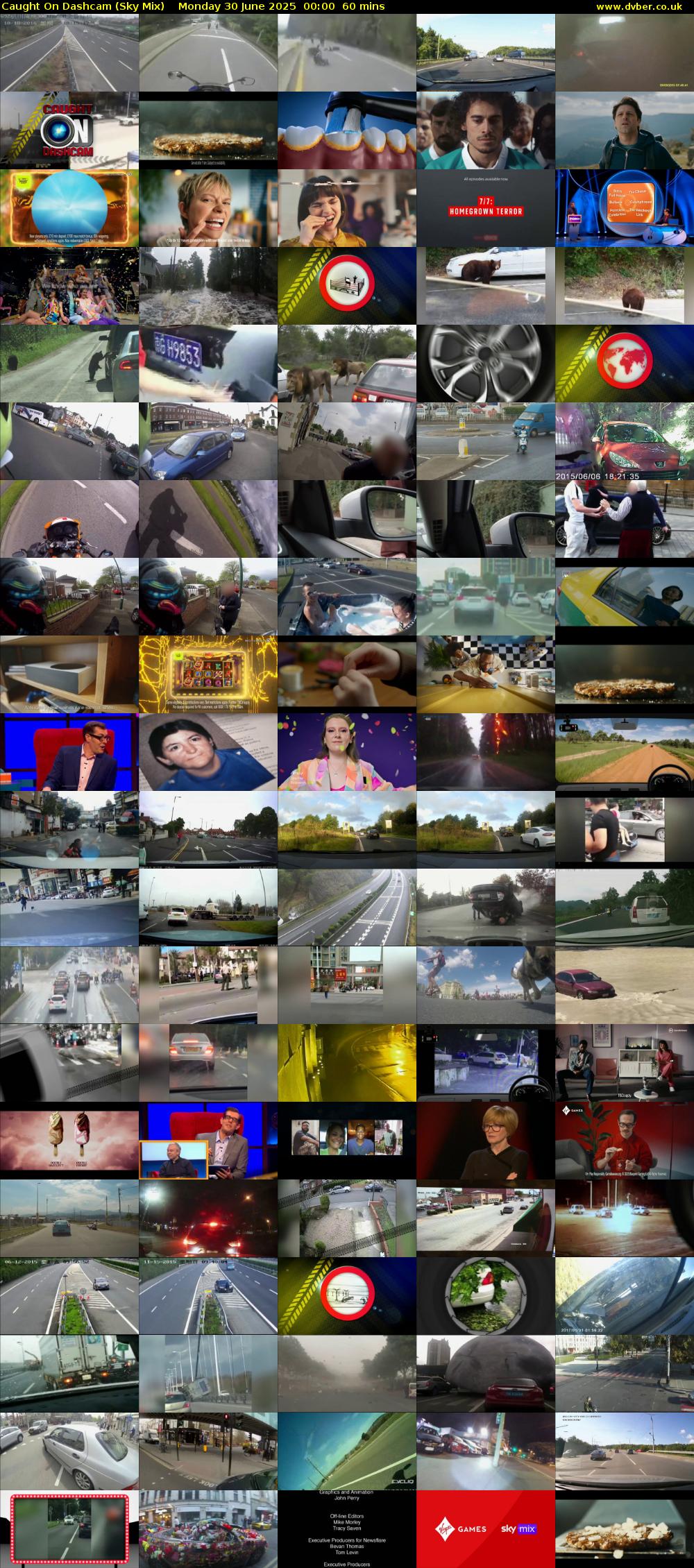 Caught On Dashcam (Sky Mix) Monday 30 June 2025 00:00 - 01:00
