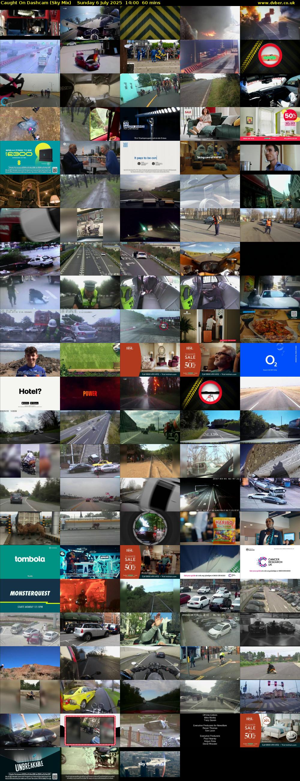 Caught On Dashcam (Sky Mix) Sunday 6 July 2025 14:00 - 15:00