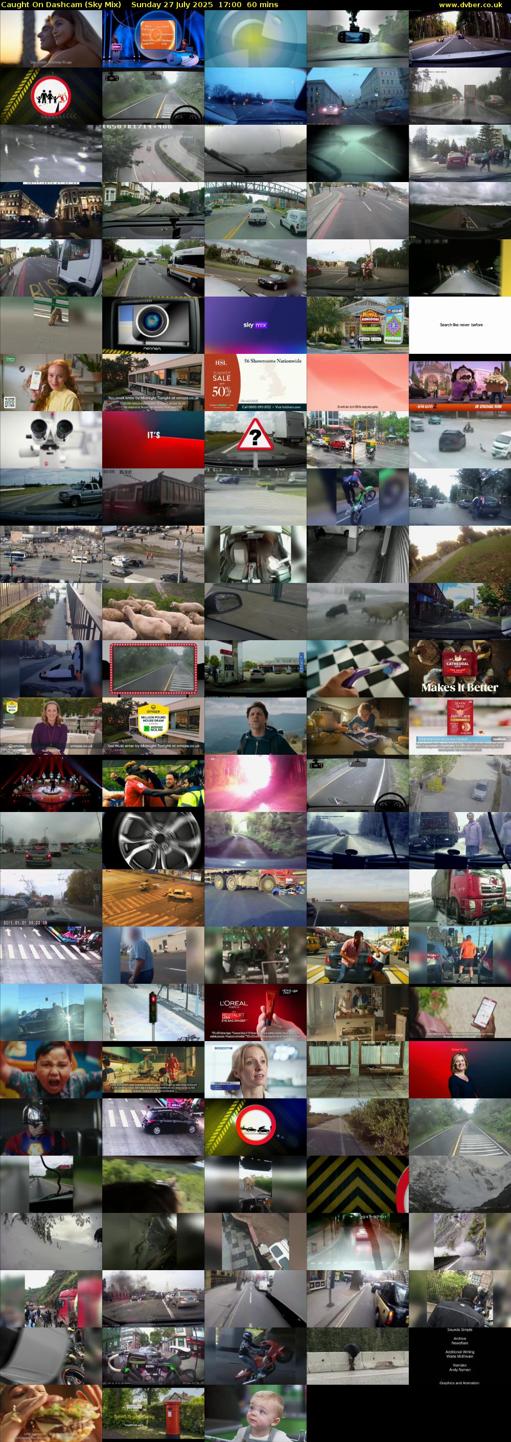Caught On Dashcam (Sky Mix) Sunday 27 July 2025 17:00 - 18:00