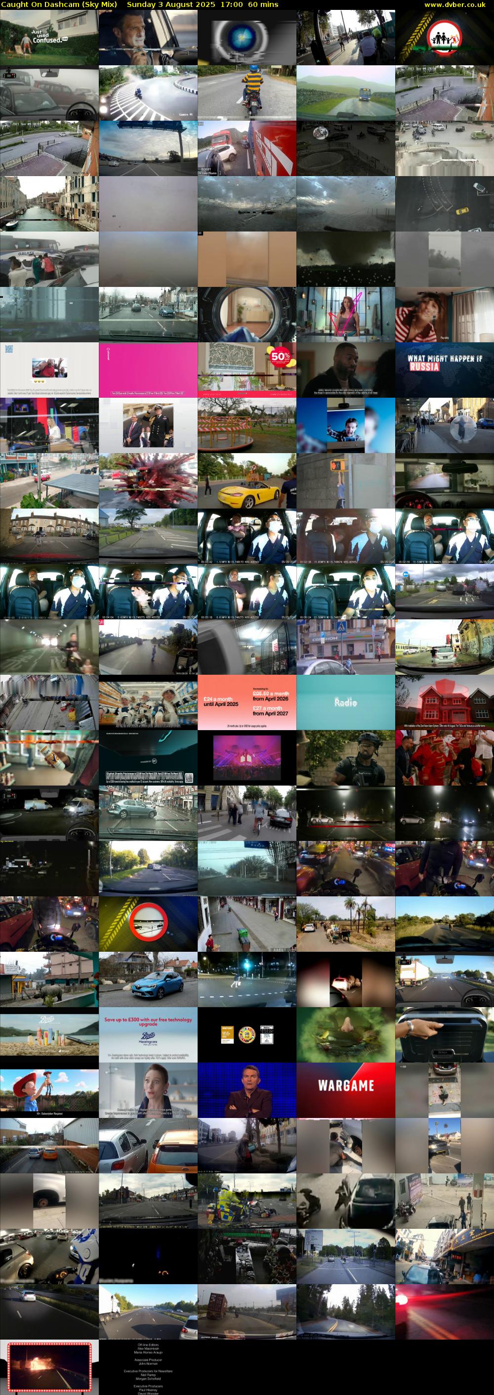 Caught On Dashcam (Sky Mix) Sunday 3 August 2025 17:00 - 18:00