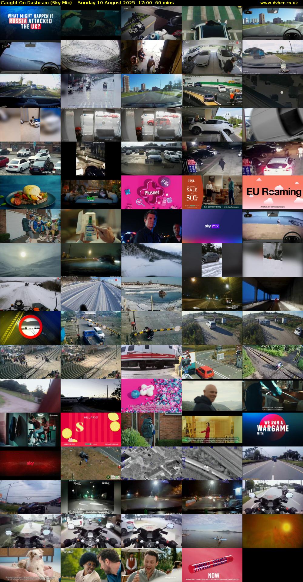 Caught On Dashcam (Sky Mix) Sunday 10 August 2025 17:00 - 18:00