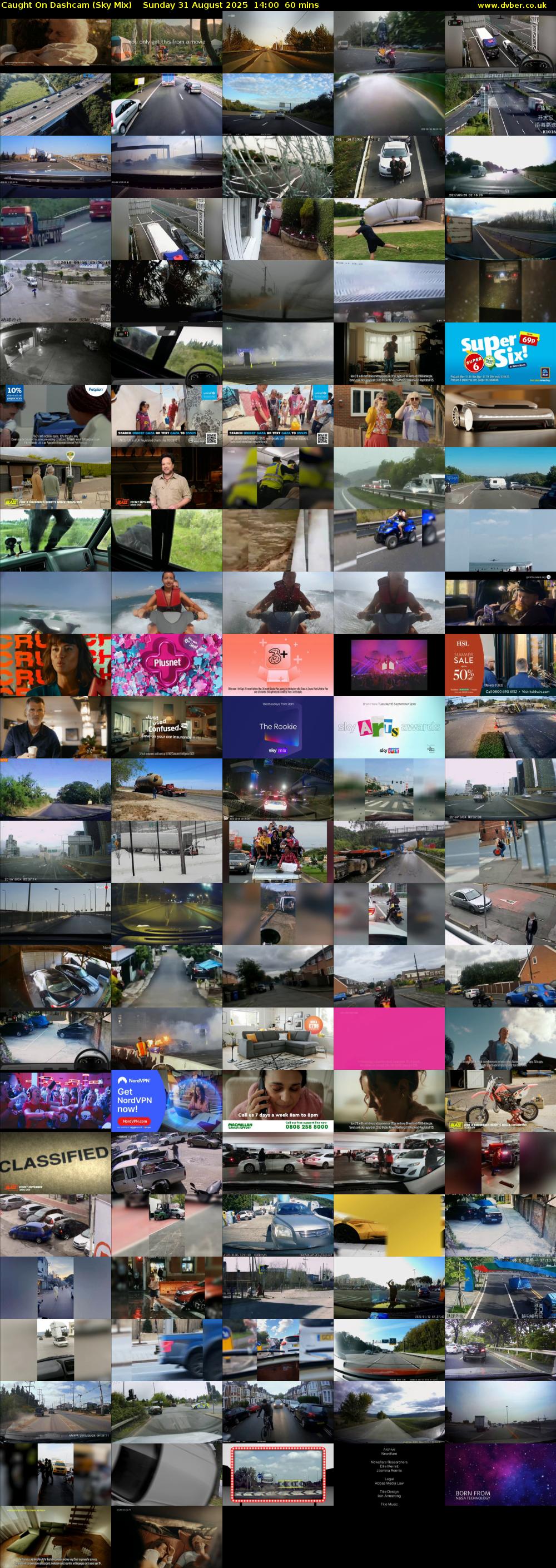 Caught On Dashcam (Sky Mix) Sunday 31 August 2025 14:00 - 15:00