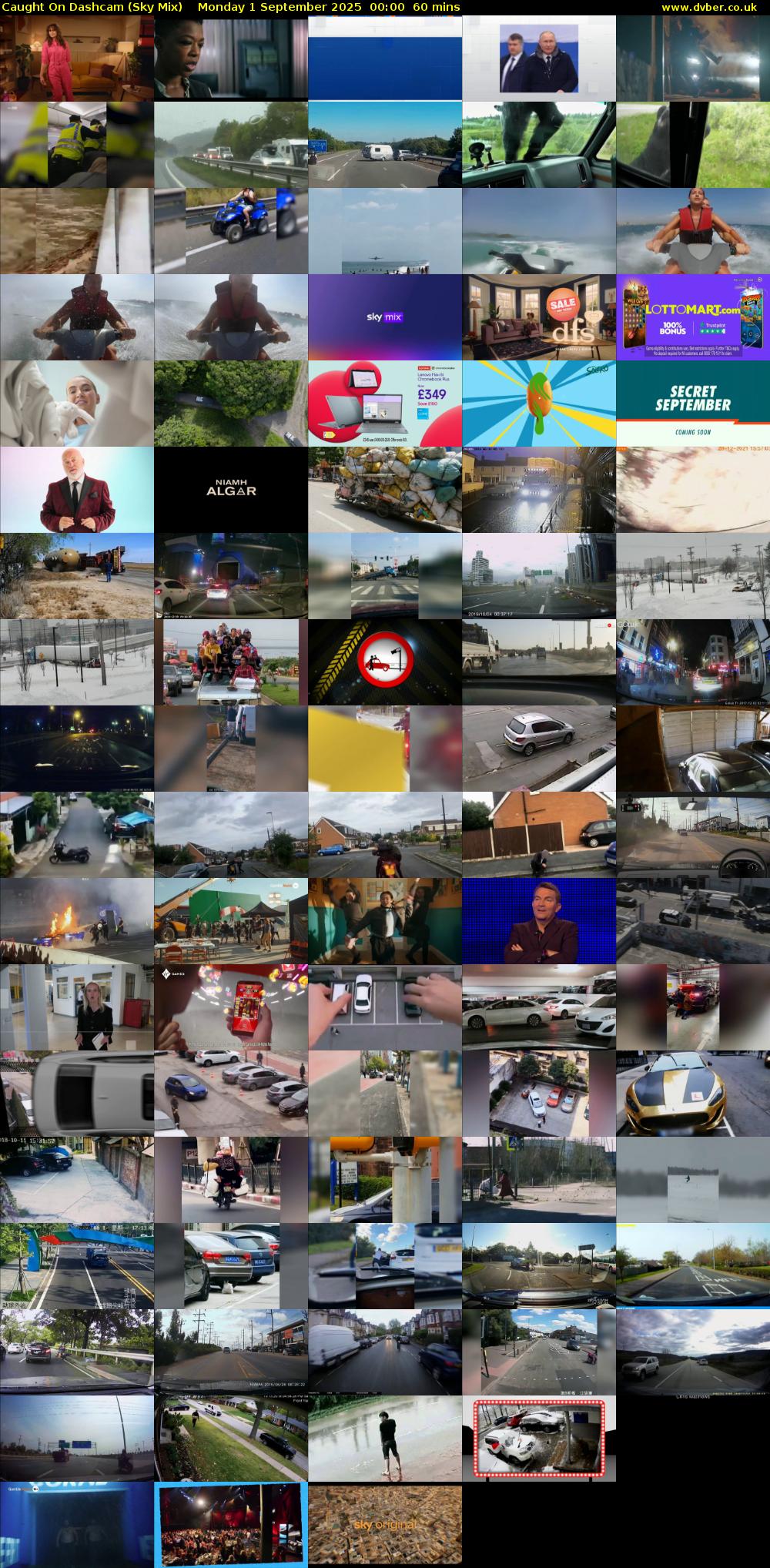 Caught On Dashcam (Sky Mix) Monday 1 September 2025 00:00 - 01:00