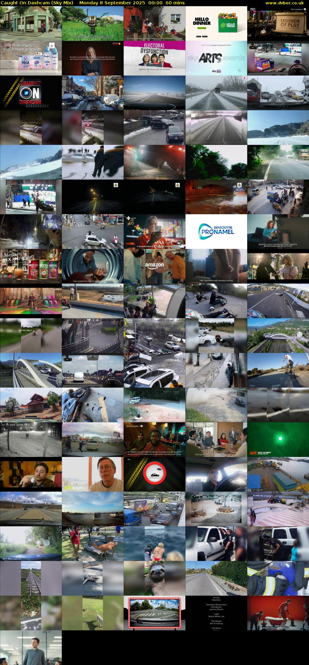 Caught On Dashcam (Sky Mix) Monday 8 September 2025 00:00 - 01:00
