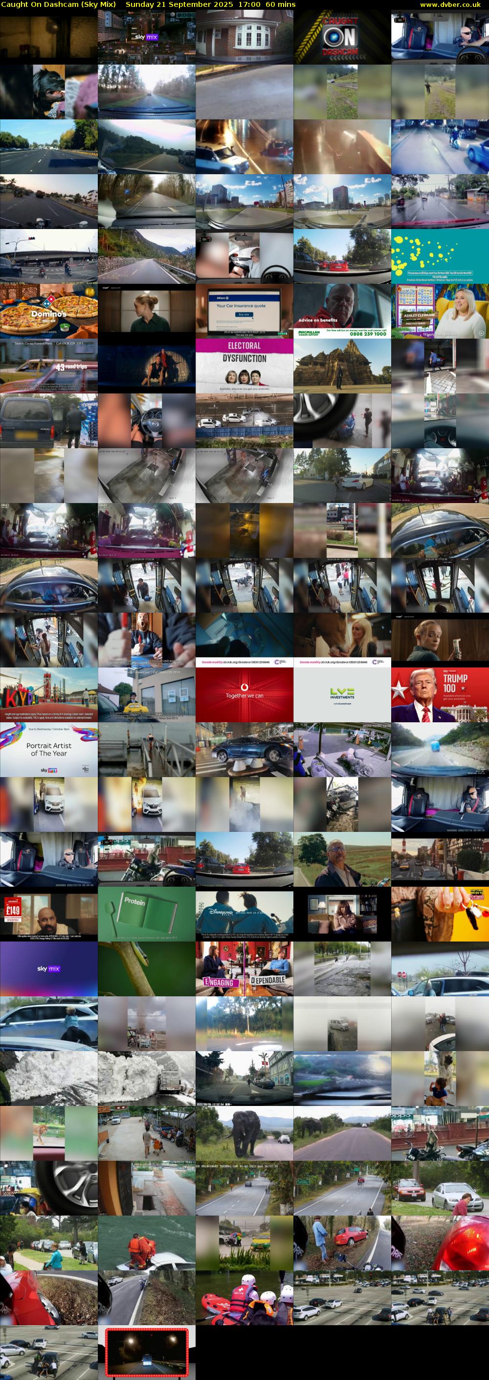 Caught On Dashcam (Sky Mix) Sunday 21 September 2025 17:00 - 18:00