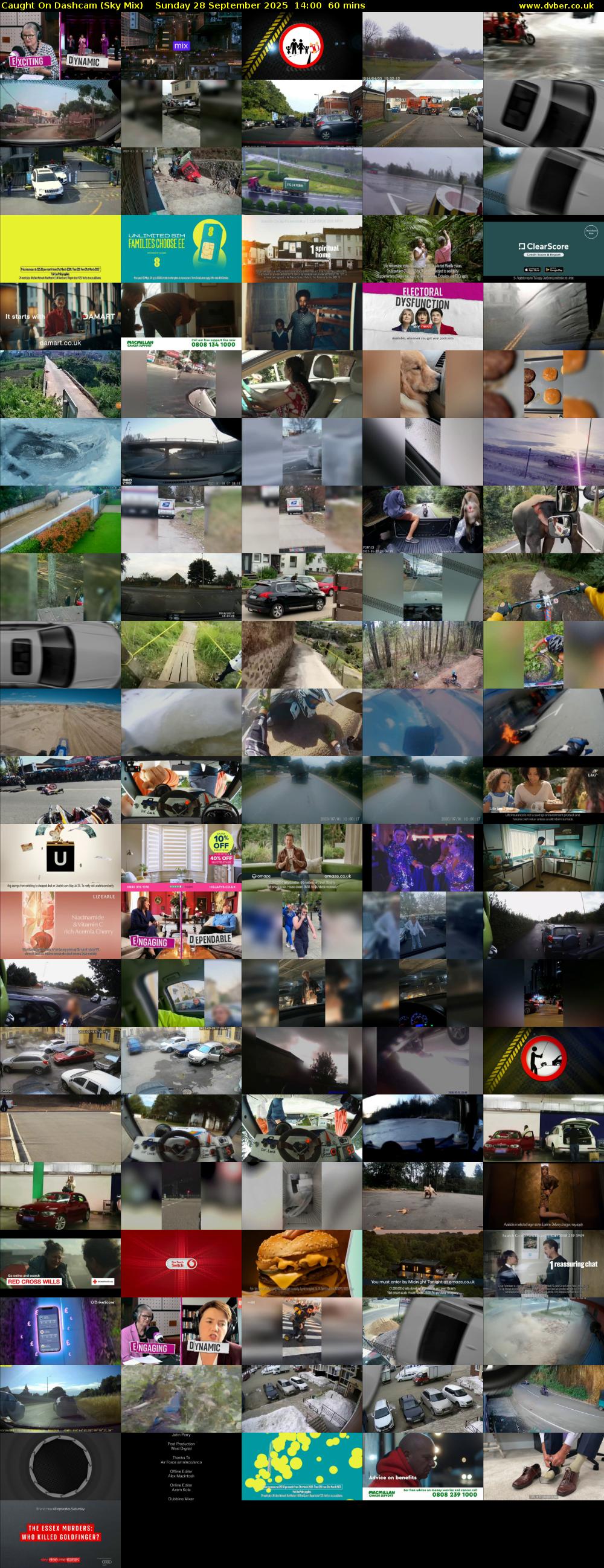 Caught On Dashcam (Sky Mix) Sunday 28 September 2025 14:00 - 15:00