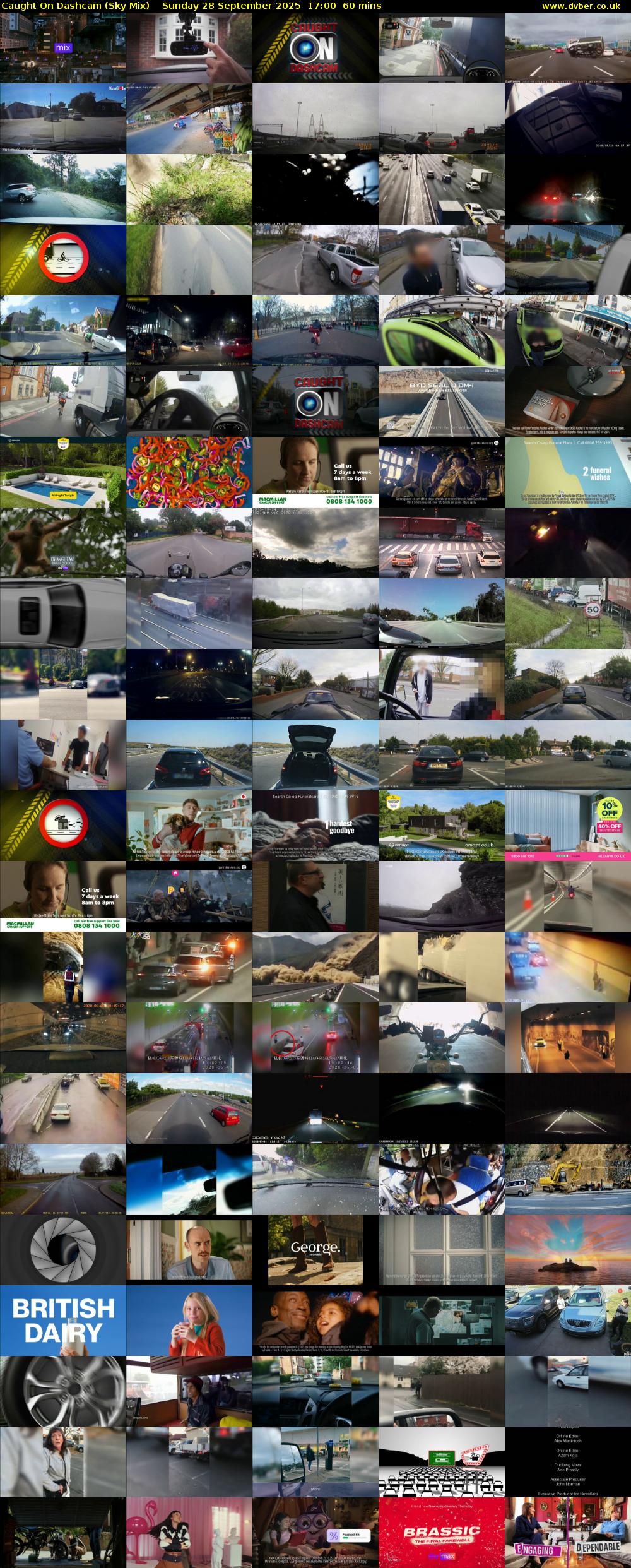 Caught On Dashcam (Sky Mix) Sunday 28 September 2025 17:00 - 18:00
