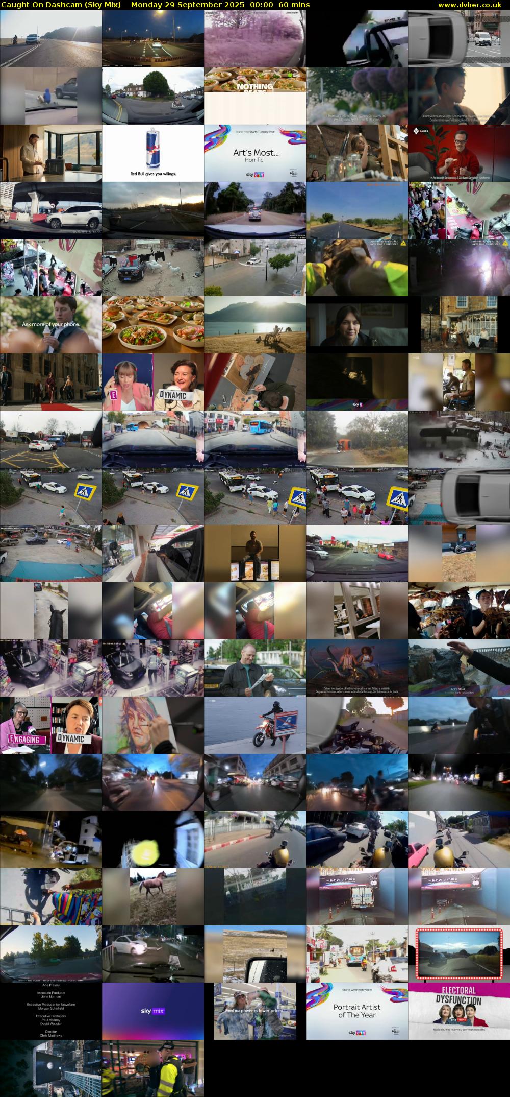 Caught On Dashcam (Sky Mix) Monday 29 September 2025 00:00 - 01:00