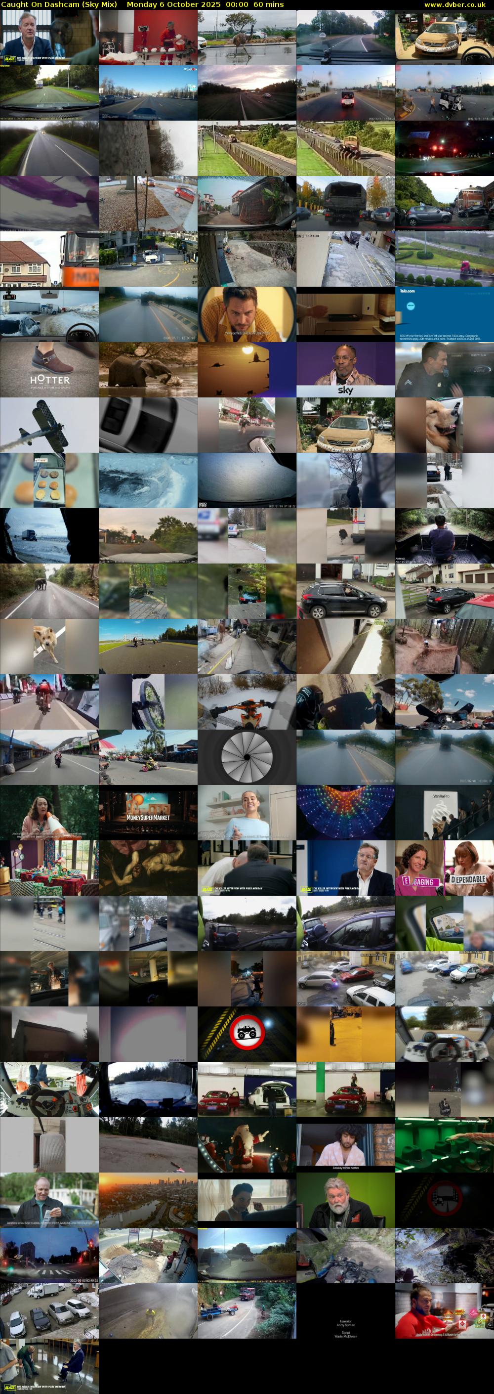 Caught On Dashcam (Sky Mix) Monday 6 October 2025 00:00 - 01:00