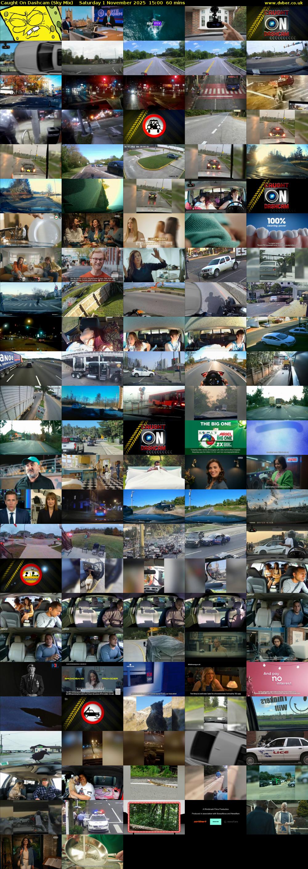 Caught On Dashcam (Sky Mix) Saturday 1 November 2025 15:00 - 16:00
