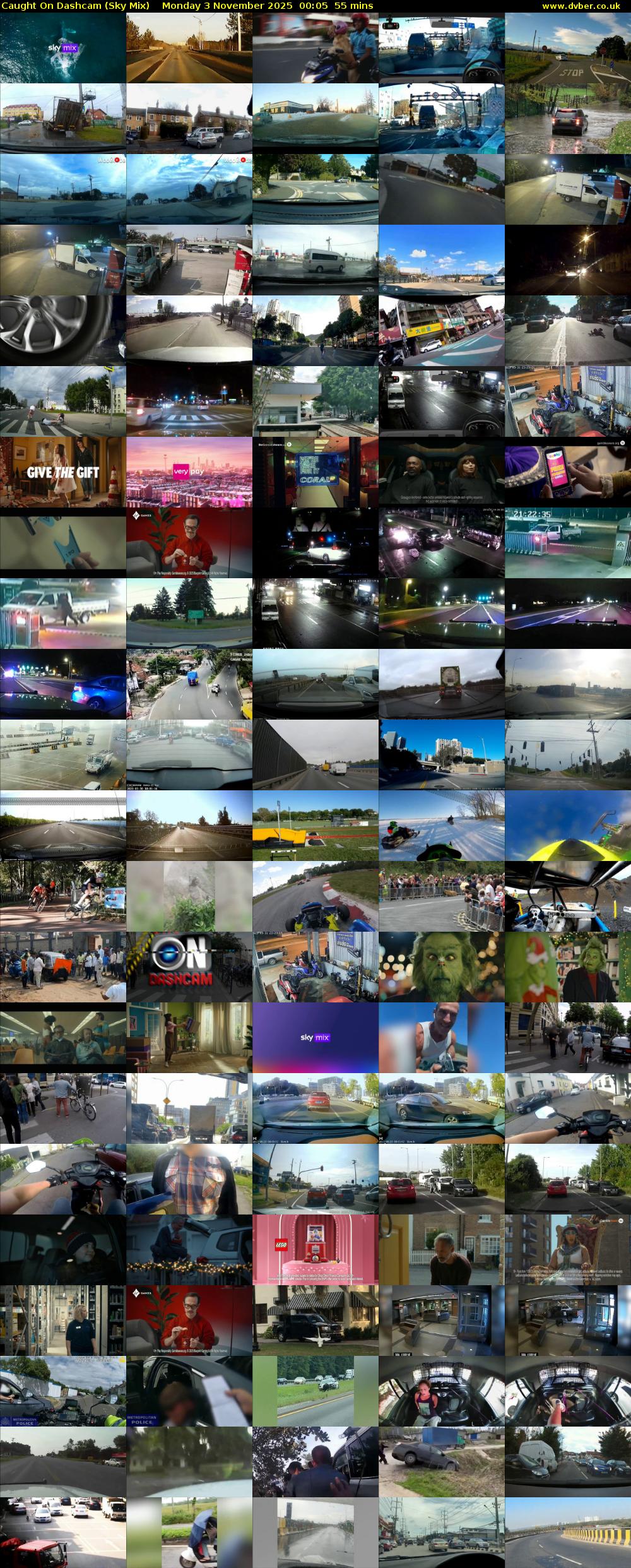 Caught On Dashcam (Sky Mix) Monday 3 November 2025 00:05 - 01:00