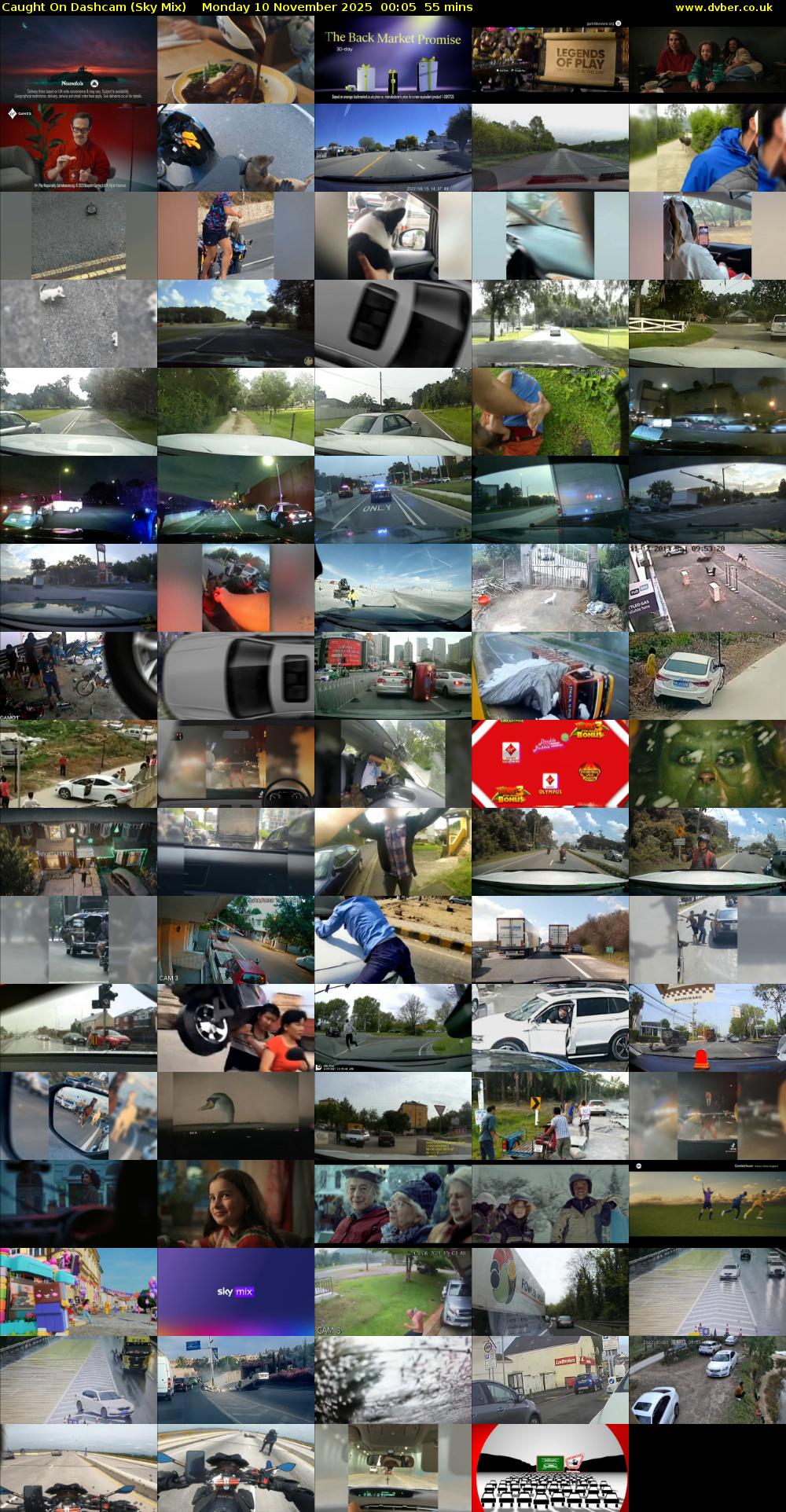Caught On Dashcam (Sky Mix) Monday 10 November 2025 00:05 - 01:00