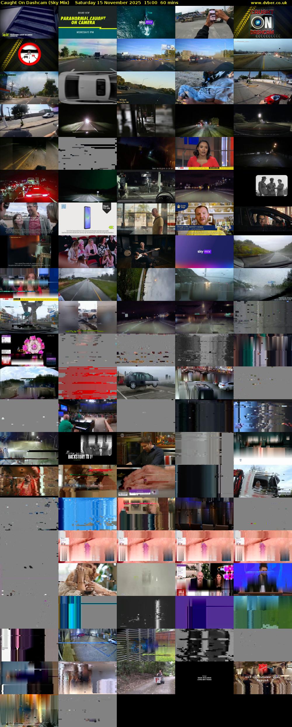 Caught On Dashcam (Sky Mix) Saturday 15 November 2025 15:00 - 16:00