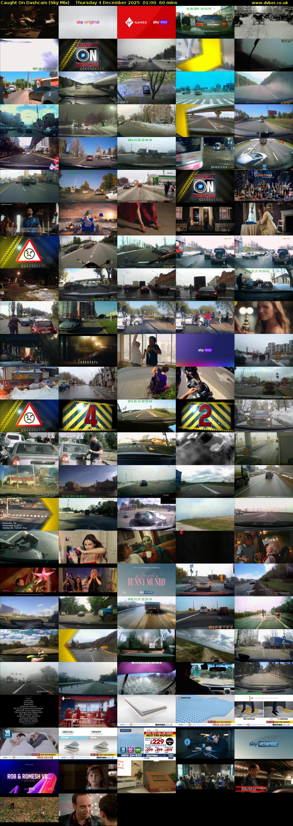 Caught On Dashcam (Sky Mix) Thursday 4 December 2025 01:00 - 02:00