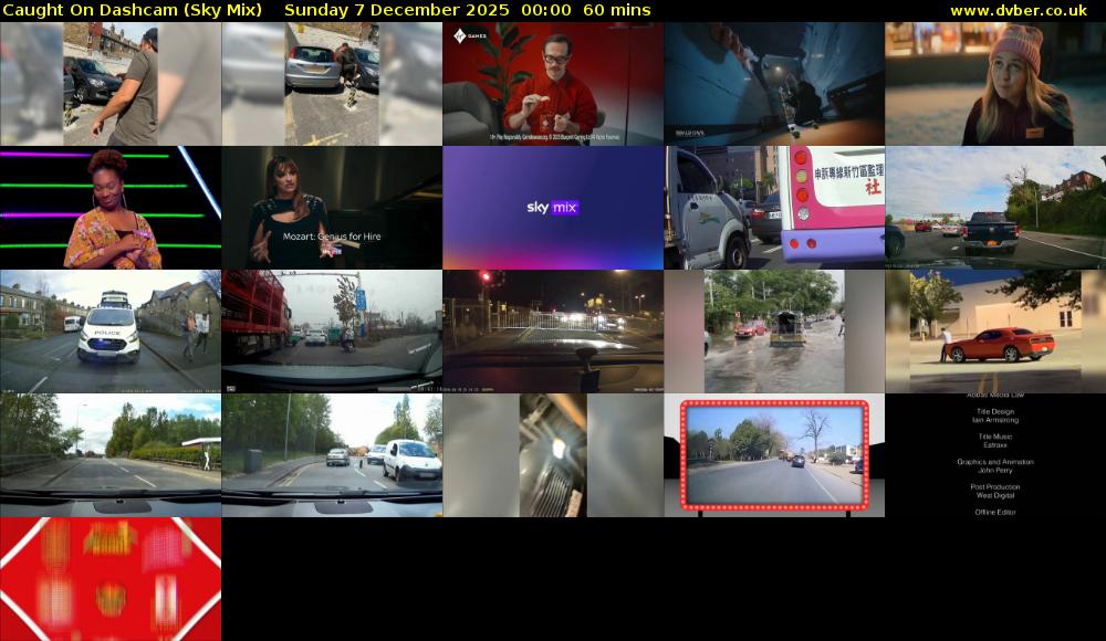 Caught On Dashcam (Sky Mix) Sunday 7 December 2025 00:00 - 01:00