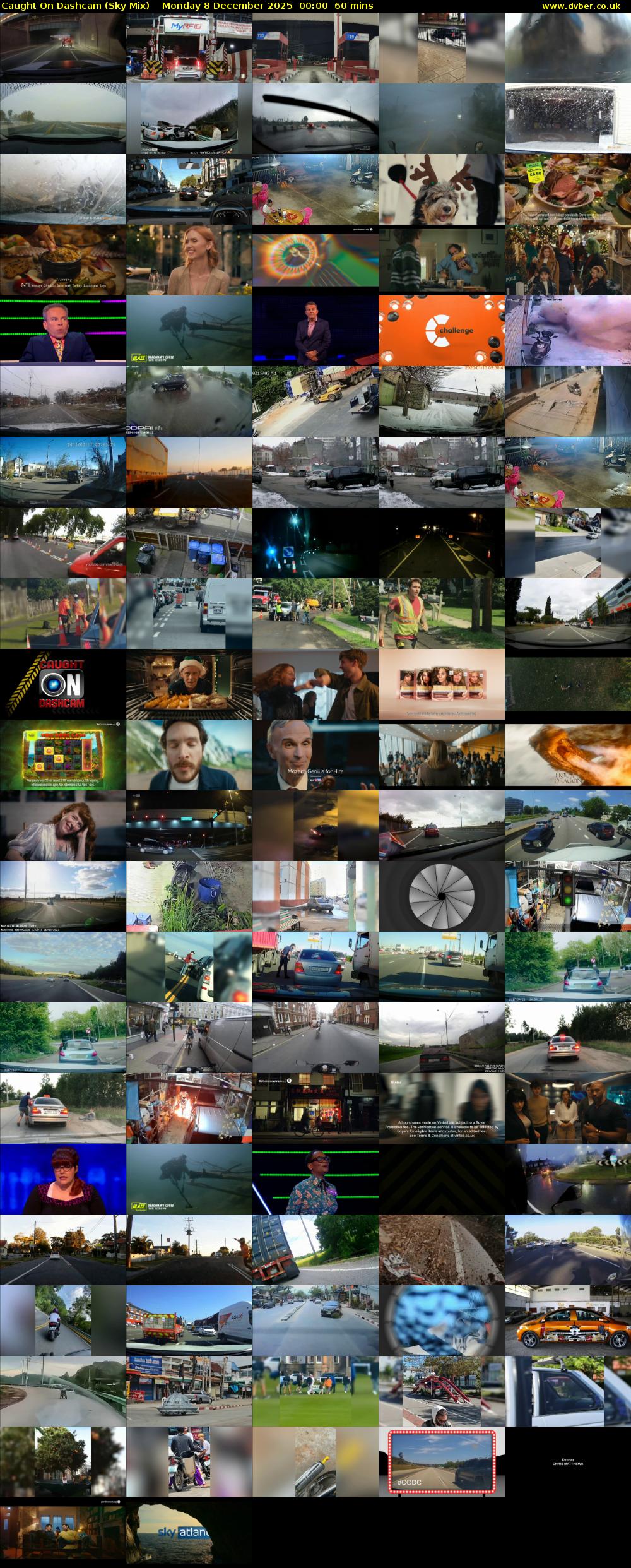 Caught On Dashcam (Sky Mix) Monday 8 December 2025 00:00 - 01:00