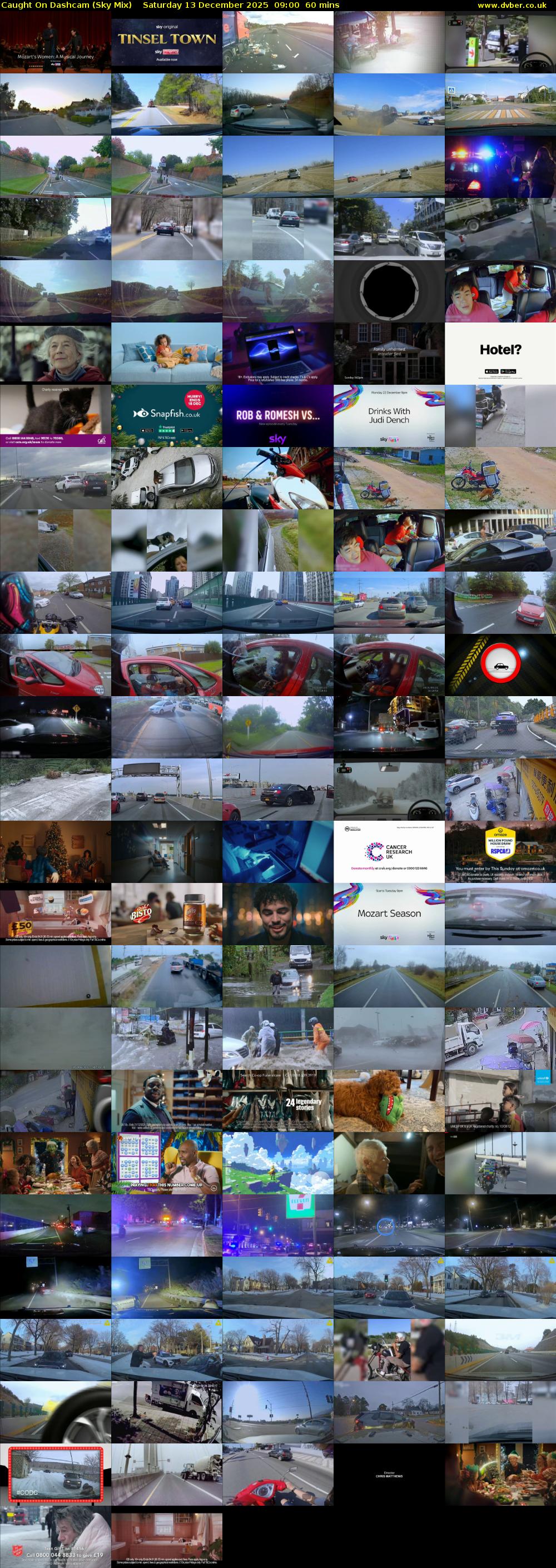 Caught On Dashcam (Sky Mix) Saturday 13 December 2025 09:00 - 10:00
