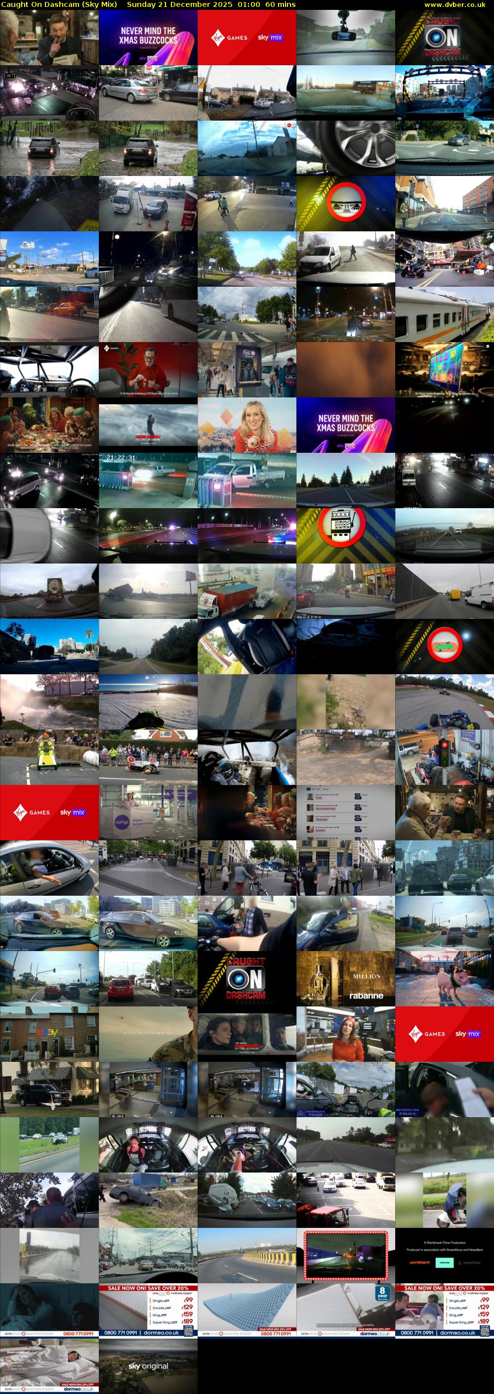 Caught On Dashcam (Sky Mix) Sunday 21 December 2025 01:00 - 02:00