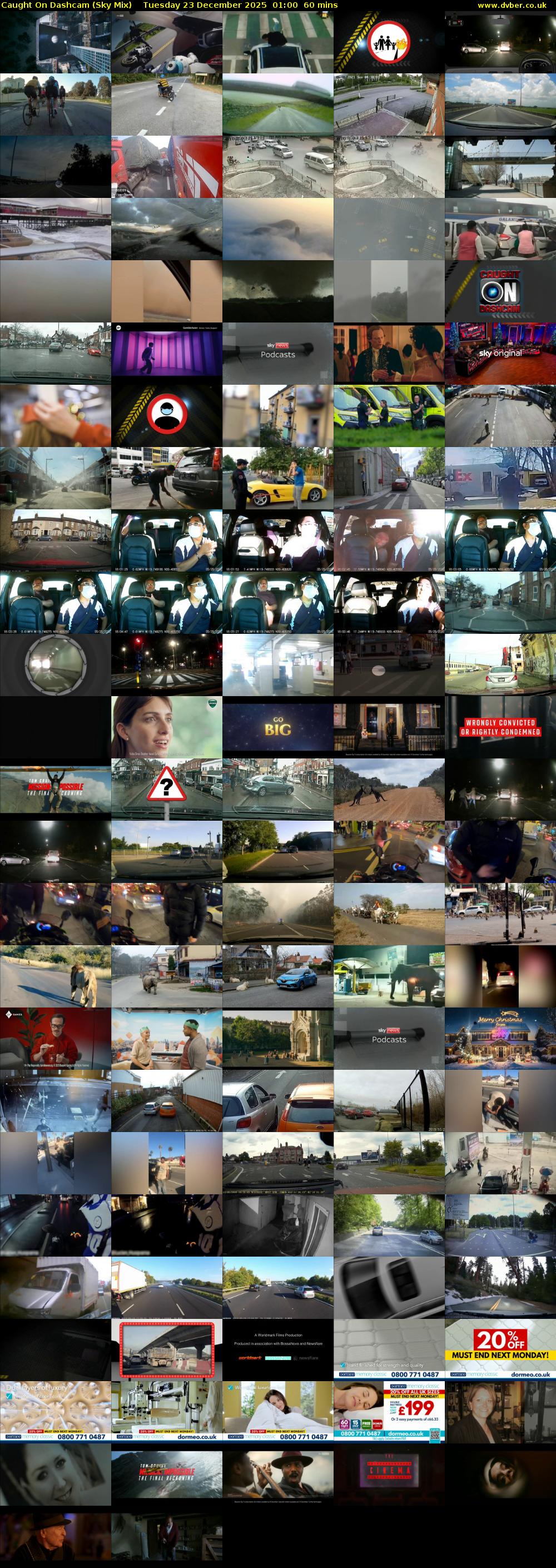 Caught On Dashcam (Sky Mix) Tuesday 23 December 2025 01:00 - 02:00