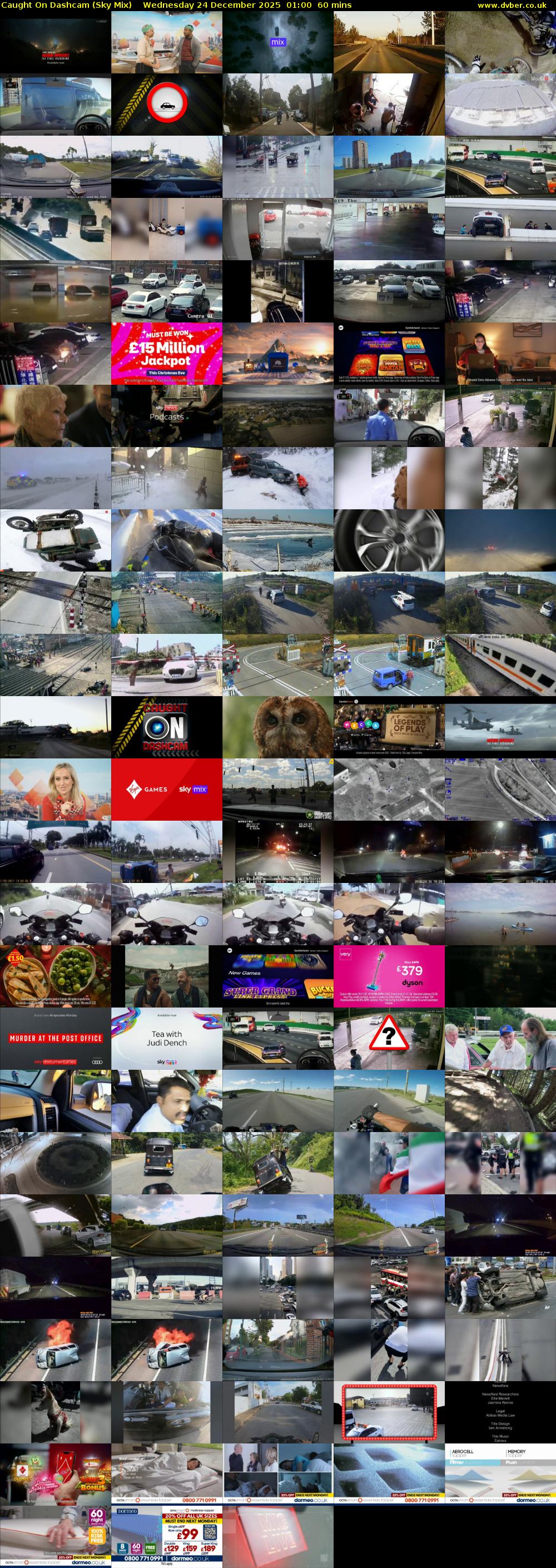 Caught On Dashcam (Sky Mix) Wednesday 24 December 2025 01:00 - 02:00