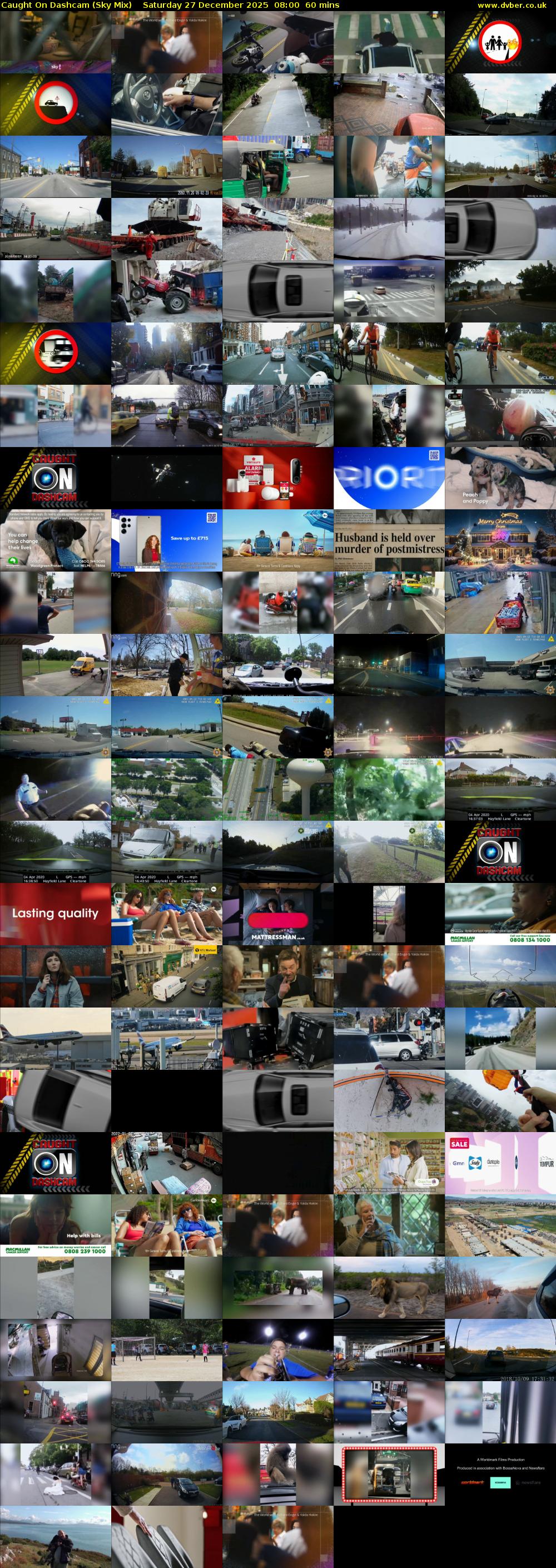 Caught On Dashcam (Sky Mix) Saturday 27 December 2025 08:00 - 09:00