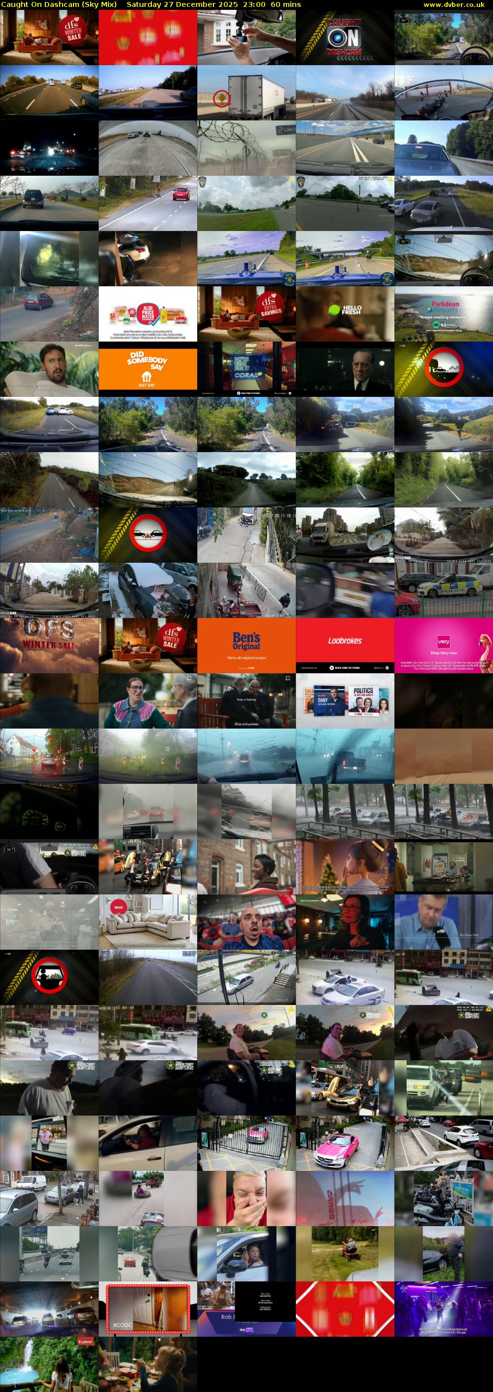 Caught On Dashcam (Sky Mix) Saturday 27 December 2025 23:00 - 00:00