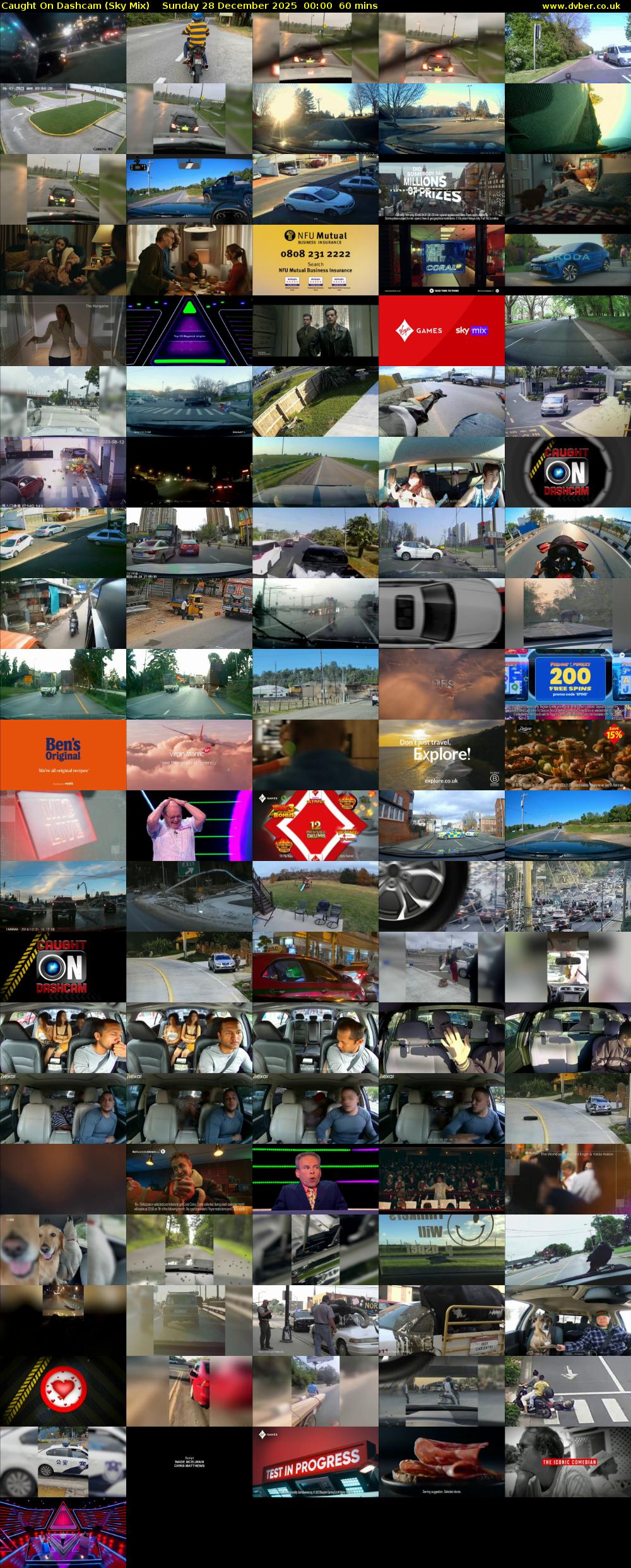Caught On Dashcam (Sky Mix) Sunday 28 December 2025 00:00 - 01:00