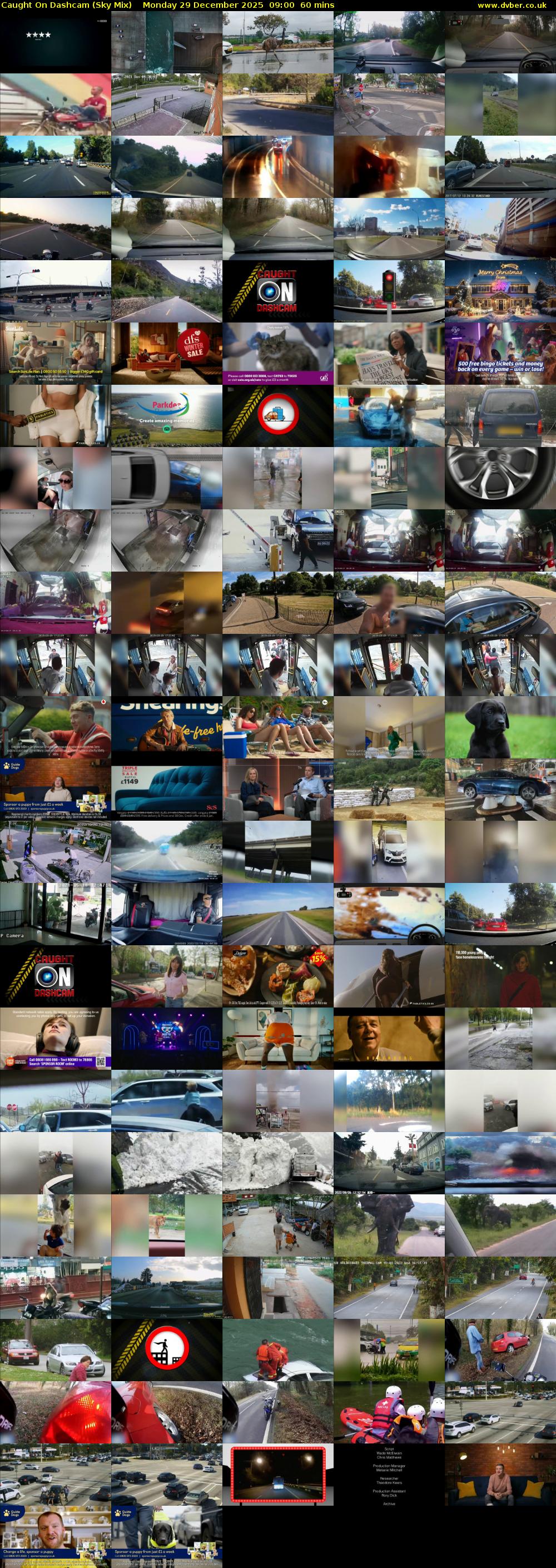 Caught On Dashcam (Sky Mix) Monday 29 December 2025 09:00 - 10:00