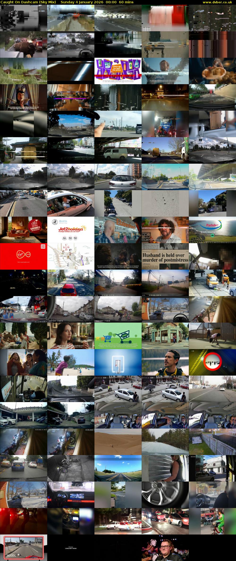 Caught On Dashcam (Sky Mix) Sunday 4 January 2026 00:00 - 01:00