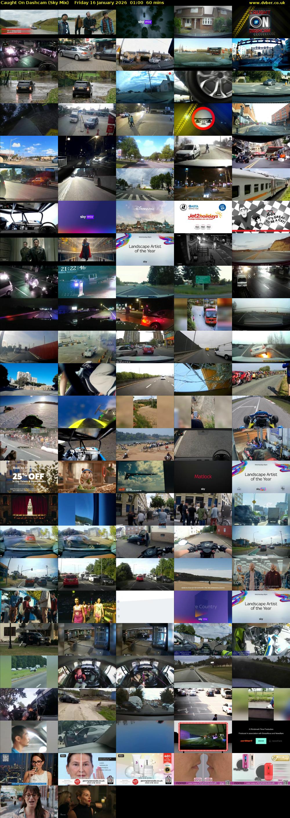 Caught On Dashcam (Sky Mix) Friday 16 January 2026 01:00 - 02:00