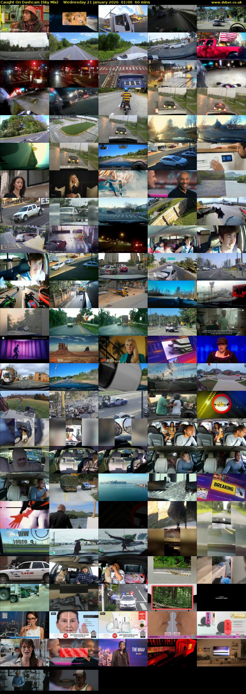 Caught On Dashcam (Sky Mix) Wednesday 21 January 2026 01:00 - 02:00