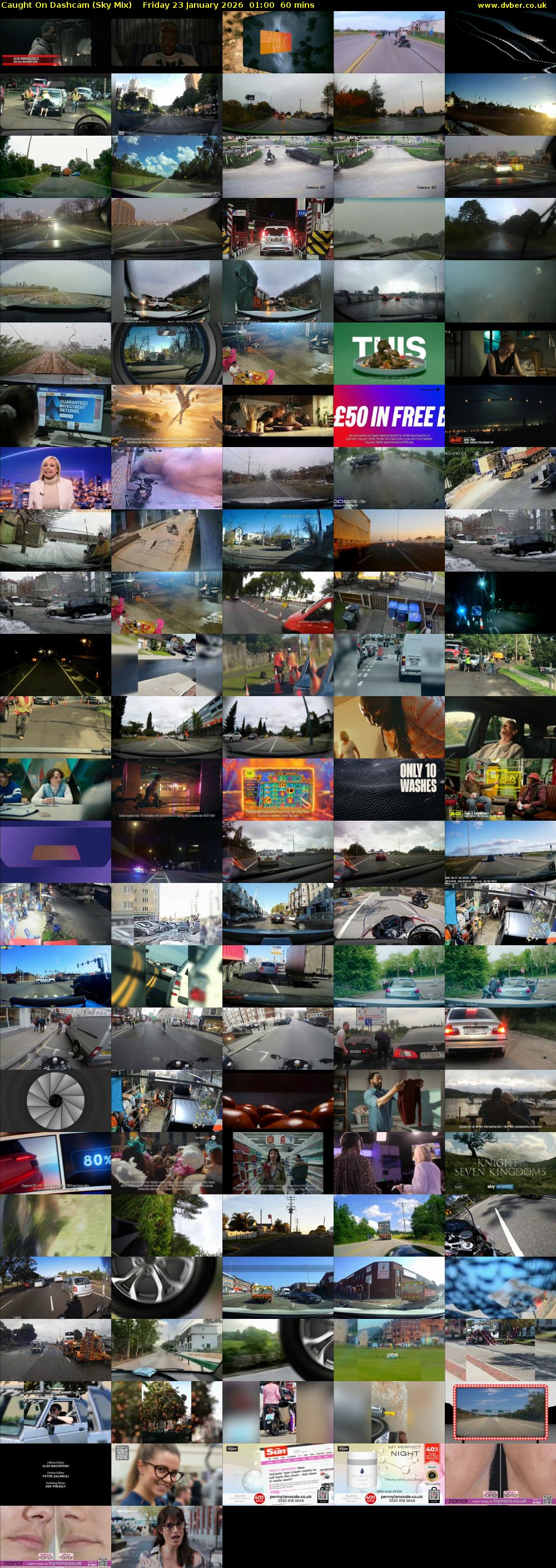 Caught On Dashcam (Sky Mix) Friday 23 January 2026 01:00 - 02:00