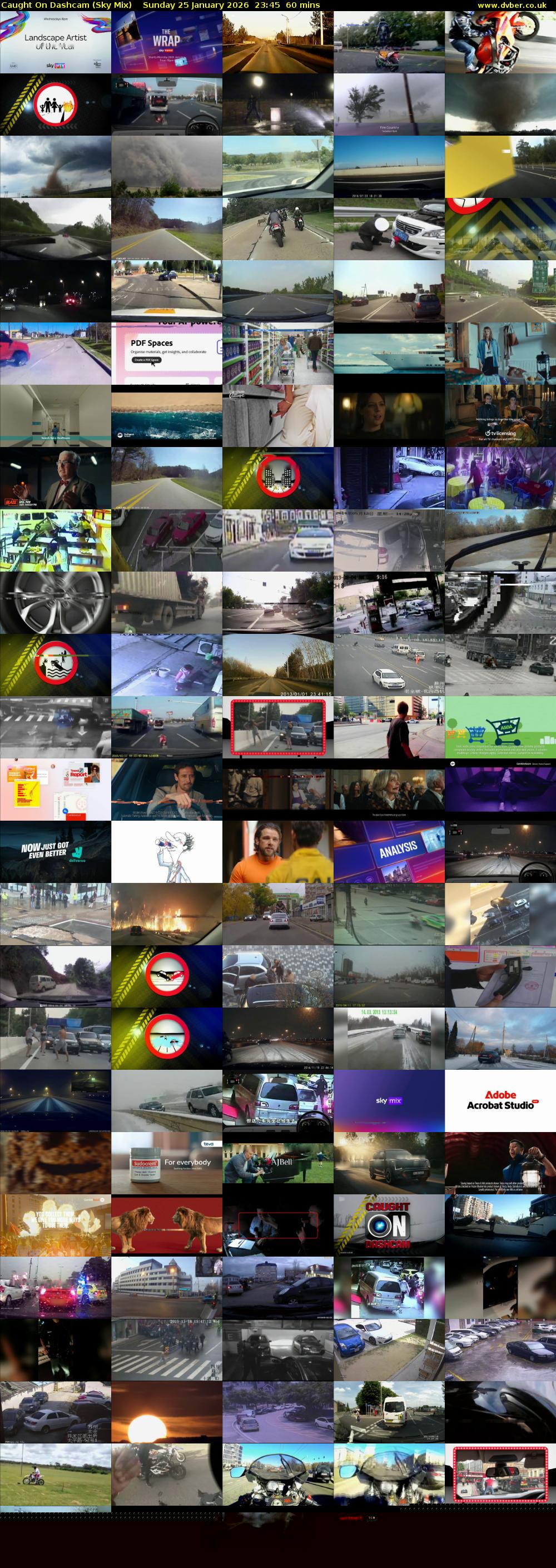 Caught On Dashcam (Sky Mix) Sunday 25 January 2026 23:45 - 00:45