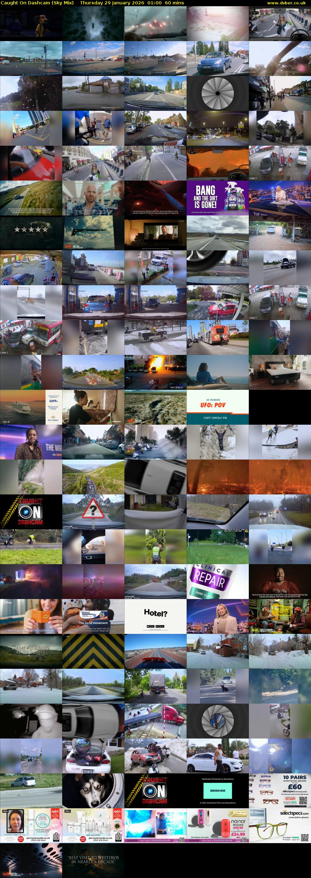 Caught On Dashcam (Sky Mix) Thursday 29 January 2026 01:00 - 02:00