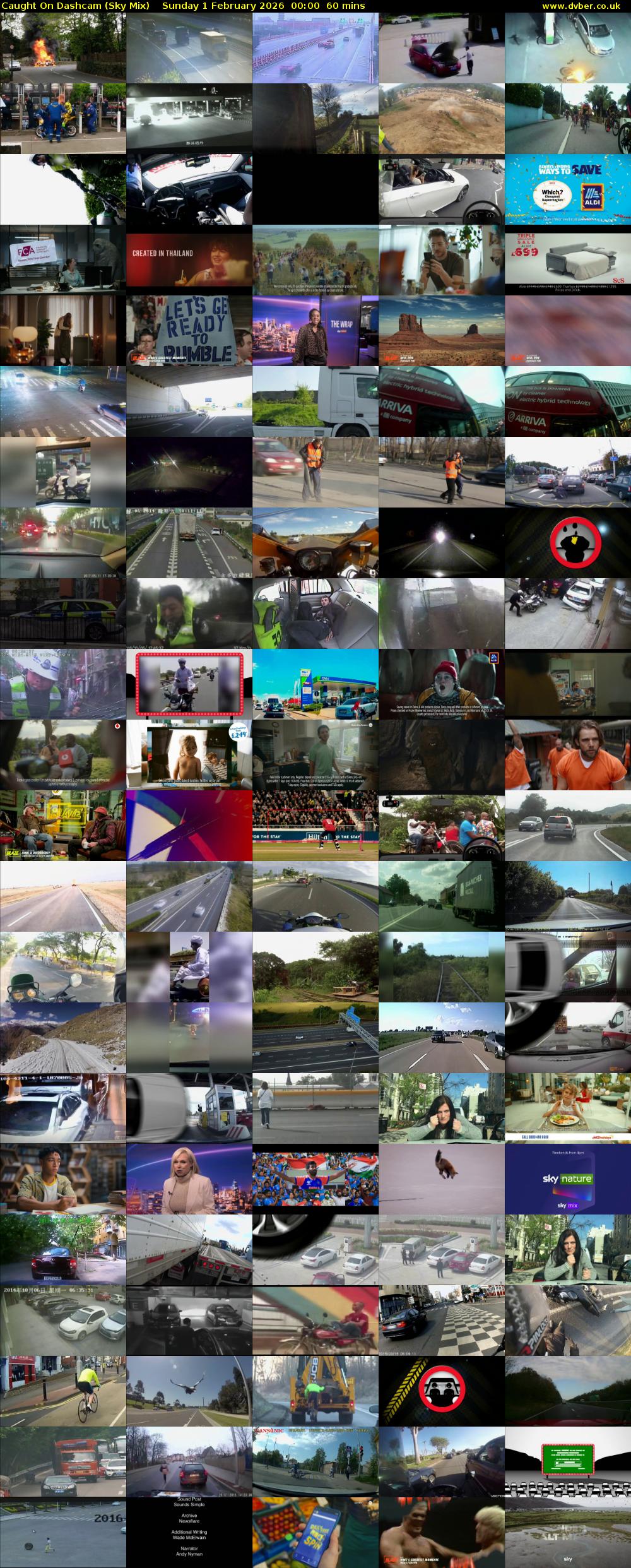 Caught On Dashcam (Sky Mix) Sunday 1 February 2026 00:00 - 01:00