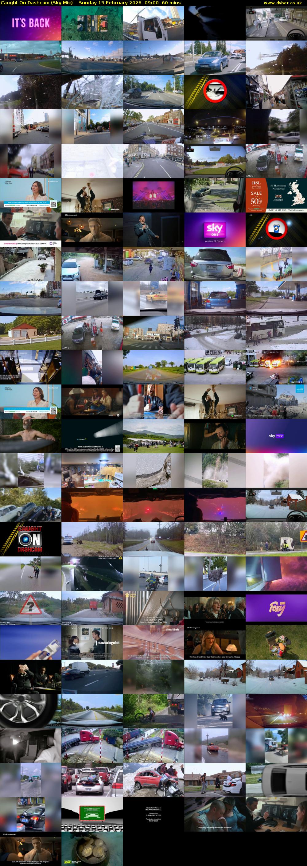 Caught On Dashcam (Sky Mix) Sunday 15 February 2026 09:00 - 10:00