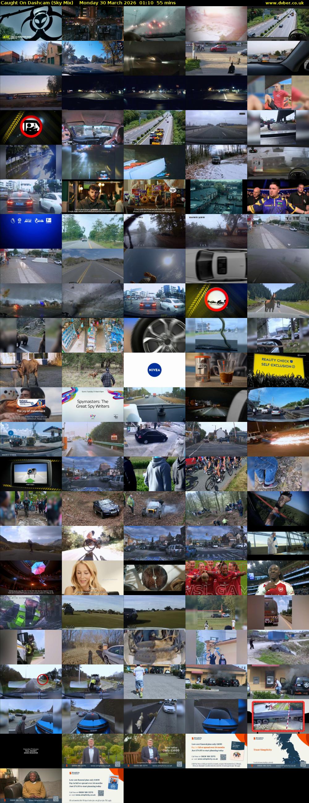 Caught On Dashcam (Sky Mix) Monday 30 March 2026 01:10 - 02:05