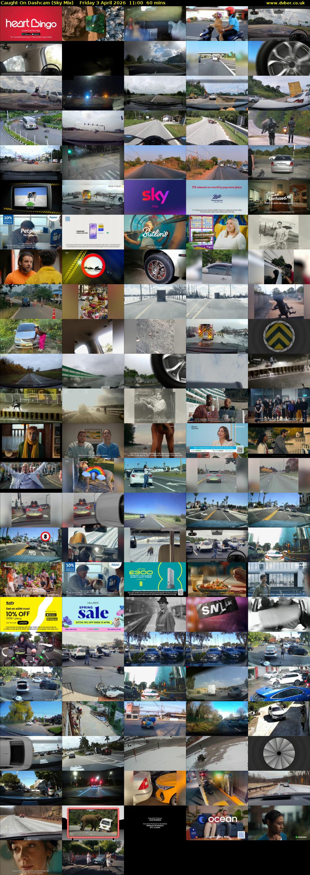 Caught On Dashcam (Sky Mix) Friday 3 April 2026 11:00 - 12:00