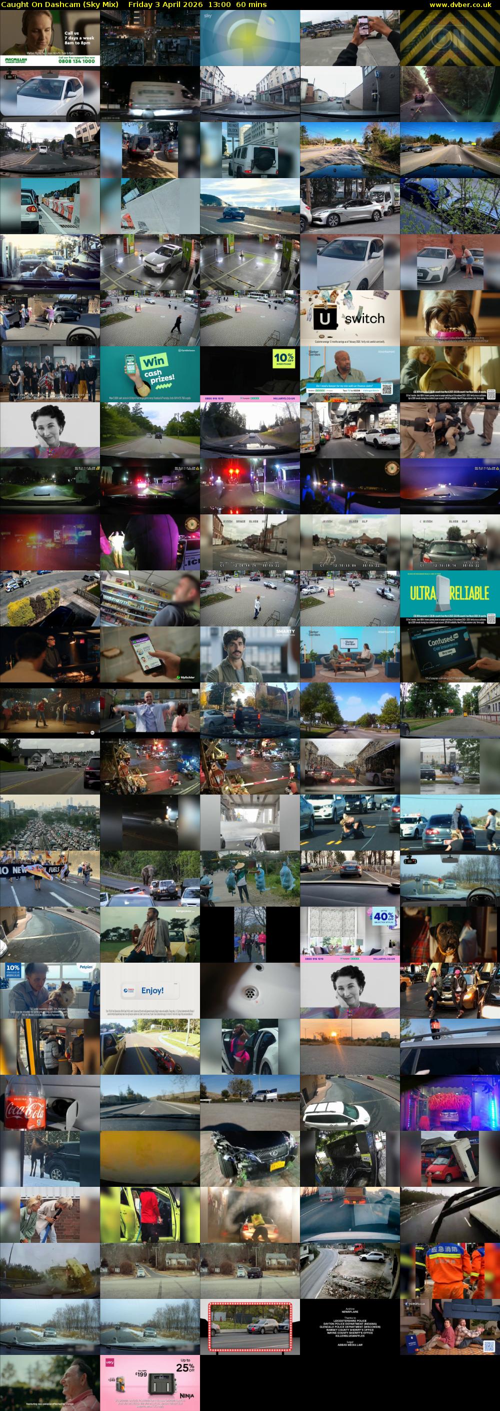 Caught On Dashcam (Sky Mix) Friday 3 April 2026 13:00 - 14:00