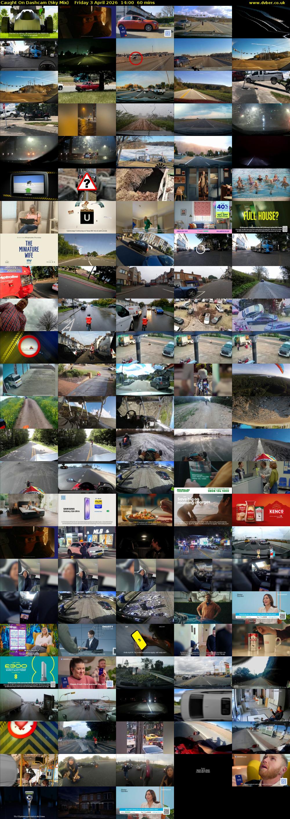 Caught On Dashcam (Sky Mix) Friday 3 April 2026 14:00 - 15:00