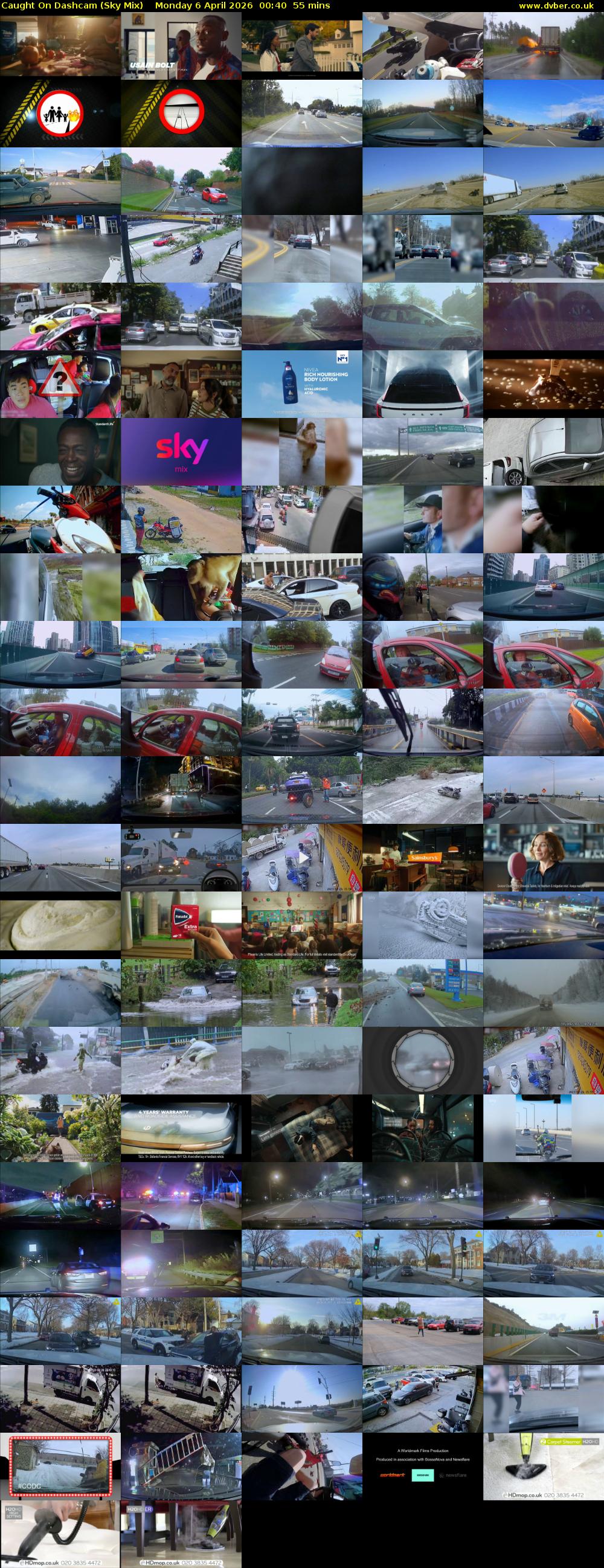 Caught On Dashcam (Sky Mix) Monday 6 April 2026 00:40 - 01:35