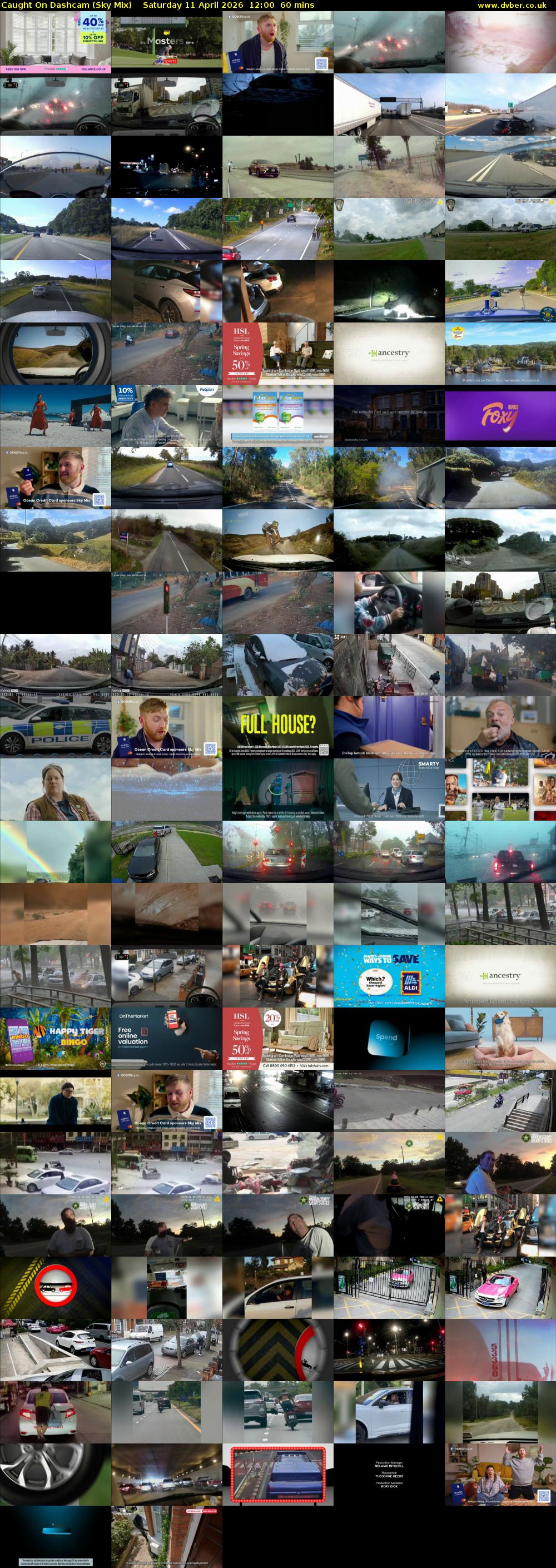 Caught On Dashcam (Sky Mix) Saturday 11 April 2026 12:00 - 13:00