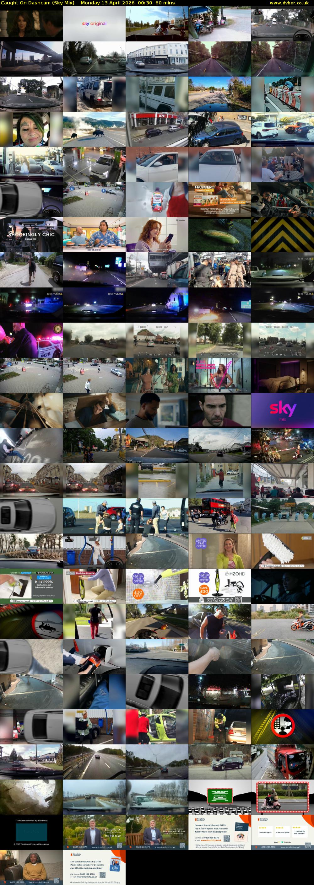 Caught On Dashcam (Sky Mix) Monday 13 April 2026 00:30 - 01:30