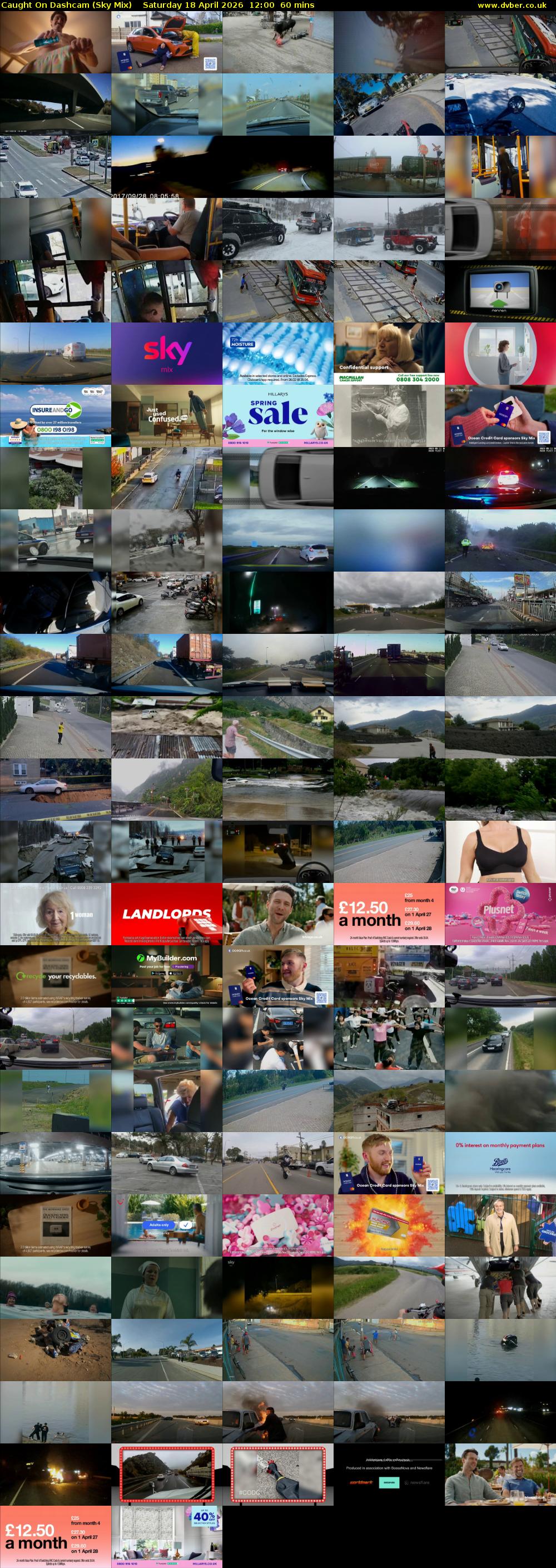 Caught On Dashcam (Sky Mix) Saturday 18 April 2026 12:00 - 13:00